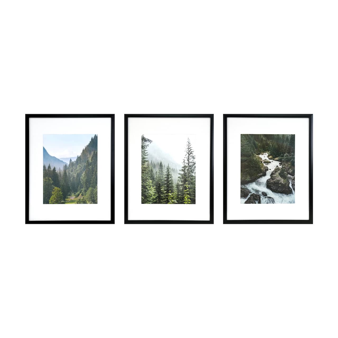 3 Pack Gallery™ 11" x 14" Black Frame with Mat by Studio Décor®